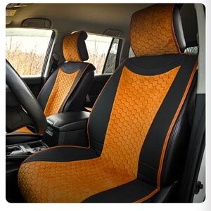 Hexagon Pattern Car Seat Cover - Black/Brown - Infinity QX60 2025 - Brand New!